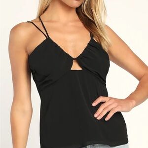 Endless Delight Black Strappy Back Cami Tank Top